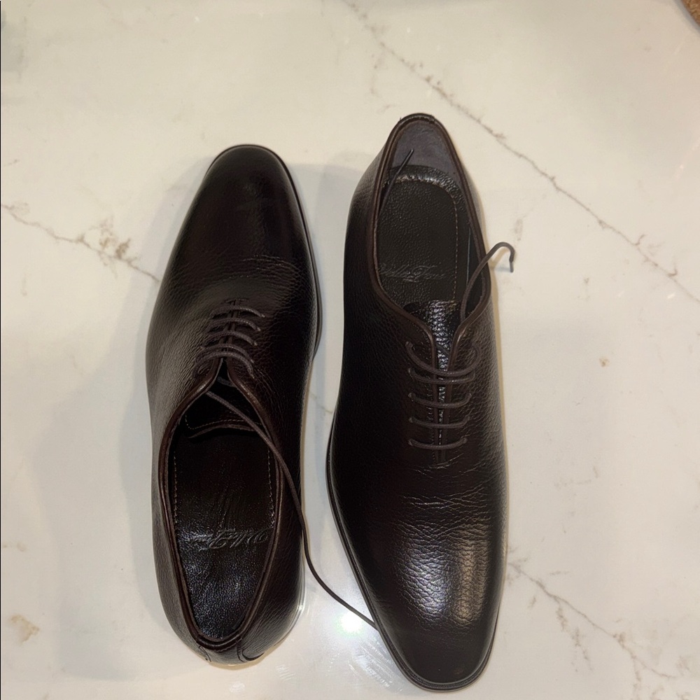 Elegant Dark Brown Men's Leather Derbys